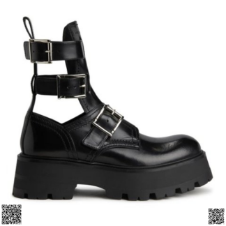 美國代購正品 Alexander McQueen 鏤空短靴
