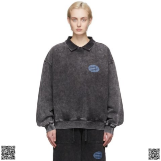 美國代購正品 Alexander Wang 水洗灰衛衣