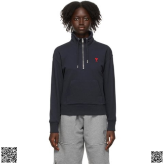 美國代購正品 Ami Alexandre Mattiussi Navy Ami de Coeur 拉鏈衛