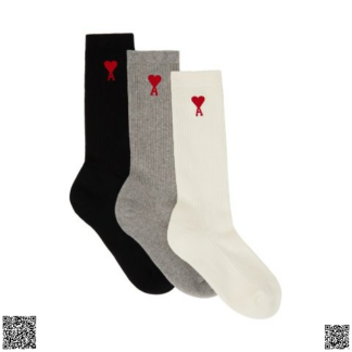 美國代購正品 Ami Alexandre Mattiussi 愛心襪子3件套