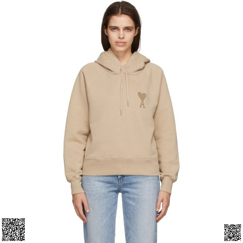 美國代購正品 Ami Alexandre Mattiussi 米色 Ami de Coeur 帽衫