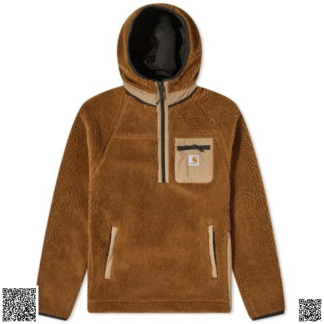 美國代購正品 Carhartt Work In Progress 半拉鏈抓絨連帽衛