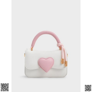 美國代購正品 Charles & Keith 拼色桃心包