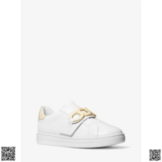 美國代購正品 Michael Kors Kenna 鏈條小白鞋