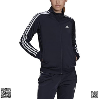 美國代購正品 Adidas adidas 女士經典三道杠拉鏈外套促