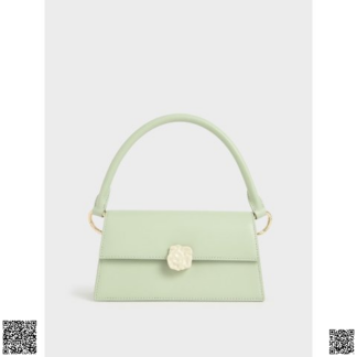 美國代購正品 Charles & Keith Green花瓣扣手提包