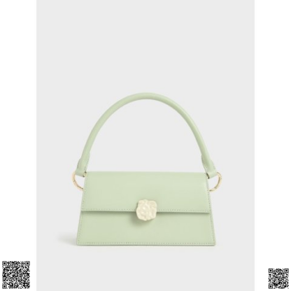 美國代購正品 Charles & Keith Green花瓣扣手提包