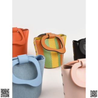 美國代購正品 Charles & Keith 拼色水桶包