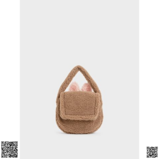 美國代購正品 Charles & Keith 毛茸茸兔耳包（可拆卸）