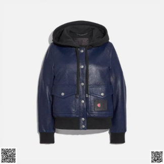 美國代購正品 Coach X Champion 閤作款皮衣