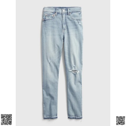 美國代購正品 Gap 高腰破洞牛仔褲