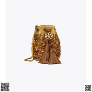 美國代購正品 Tory Burch Fleming 水晶流蘇水桶包
