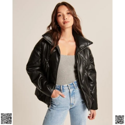 美國代購正品 Abercrombie & Fitch 皮質麵包服