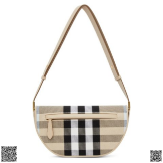 美國代購正品 Burberry Olympia 小號格紋半月包