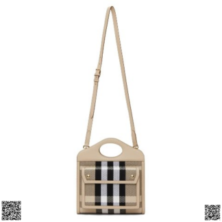 美國代購正品 Burberry Pocket 格紋斜挎包