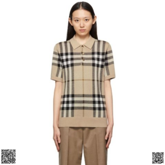 美國代購正品 Burberry 格紋羊毛polo上衣
