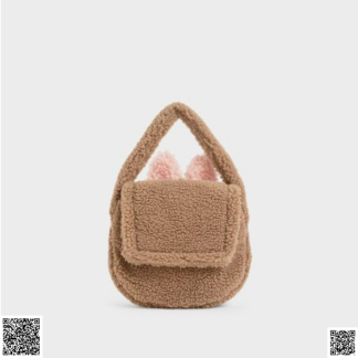 美國代購正品 Charles & Keith 女童毛茸茸兔耳包（可拆