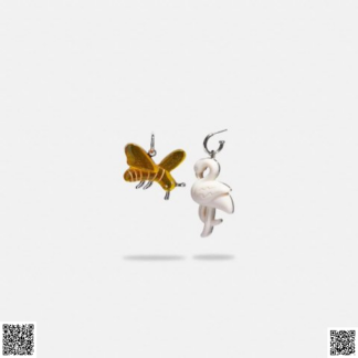 美國代購正品 Coach Flamingo Bee Mismatch 耳環