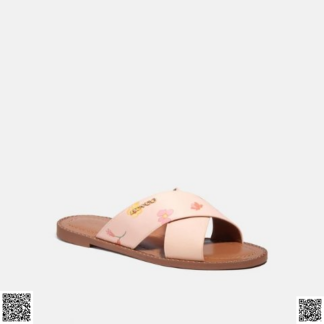美國代購正品 Coach Hilda印花木底拖鞋