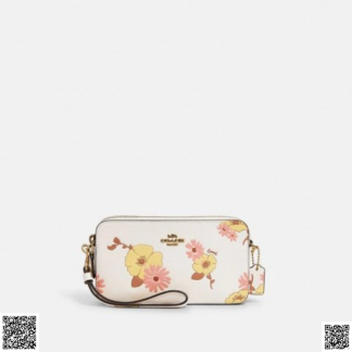 美國代購正品 Coach Kira 印花多口袋腕帶手拿包