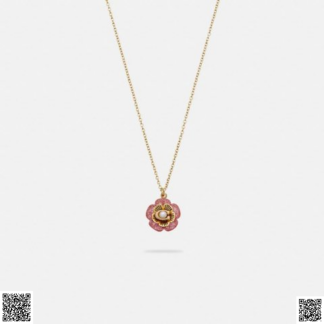 美國代購正品 Coach Tea Rose 山茶花項鏈