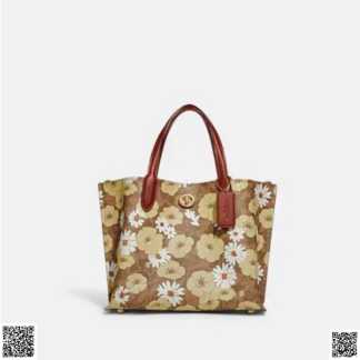 美國代購正品 Coach Willow 花朵托特包