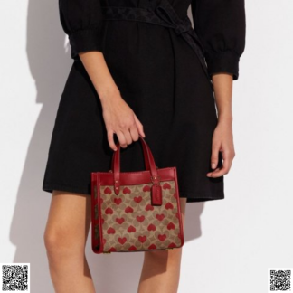 美國代購正品 Coach 愛心老花托特包