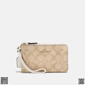 美國代購正品 Coach 老花拉鏈手拿包