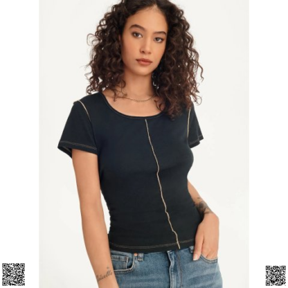 美國代購正品 DKNY 撞色明綫T恤