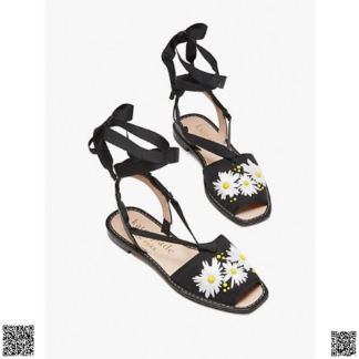 美國代購正品 Kate Spade 雛菊係帶涼鞋