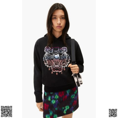 美國代購正品 Kenzo 漸變虎頭刺綉連帽衛衣