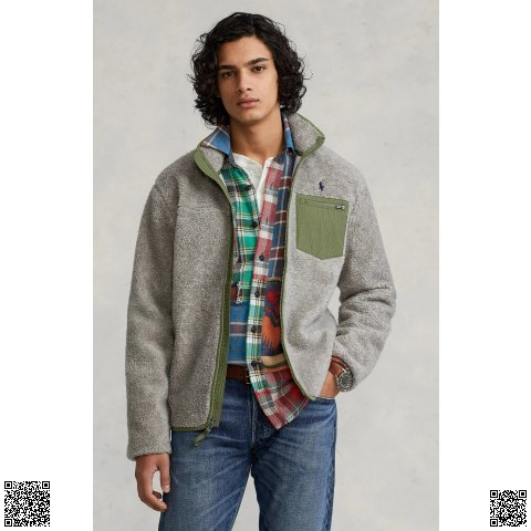 美國代購正品 Polo Ralph Lauren 毛絨夾剋