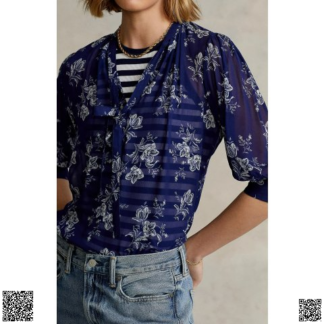 美國代購正品 Polo Ralph Lauren 花卉喬其紗襯衫