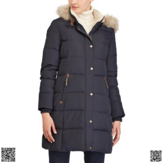 美國代購正品 毛領絎縫羽絨服