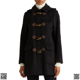 美國代購正品 牛角扣大衣