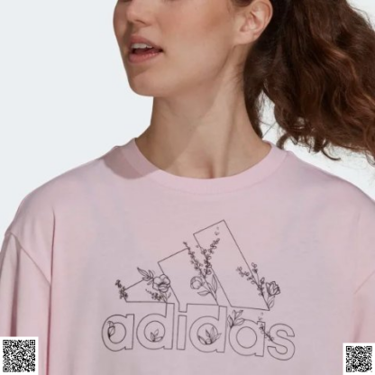 美國代購正品 Adidas Soft Floral Logo Graphic T恤