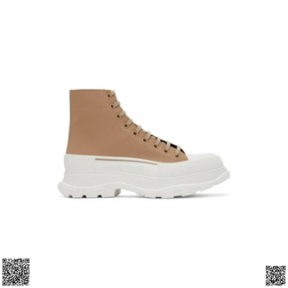 美國代購正品 Alexander McQueen Tread Slick 皮質高幫厚底鞋