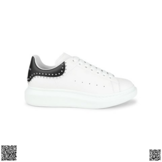 美國代購正品 Alexander McQueen 男士鉚釘小白鞋