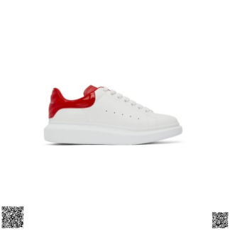 美國代購正品 Alexander McQueen 紅尾厚底小白鞋