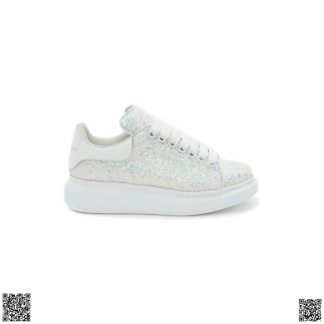 美國代購正品 Alexander McQueen 閃片小白鞋