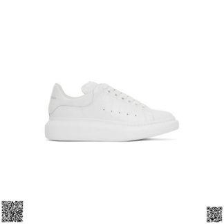 美國代購正品 Alexander McQueen 鰐魚壓紋小白鞋