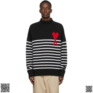 美國代購正品 Ami Alexandre Mattiussi 愛心條紋毛衣