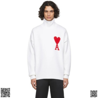 美國代購正品 Ami Alexandre Mattiussi 高領愛心毛衣