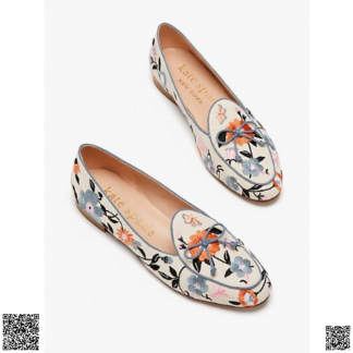 美國代購正品 Kate Spade 刺綉樂福鞋（小羊皮內裏）