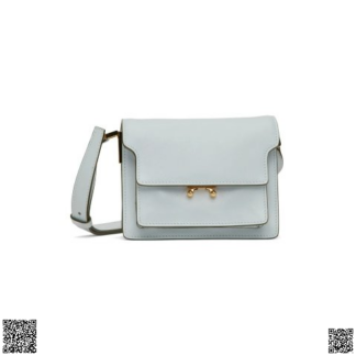 美國代購正品 Marni Trunk 霧霾藍迷你風琴包