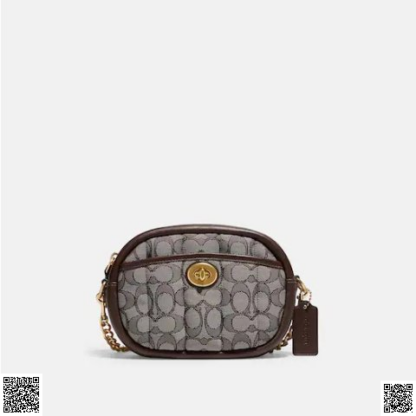 美國代購正品 絎縫鏈條圓餅包