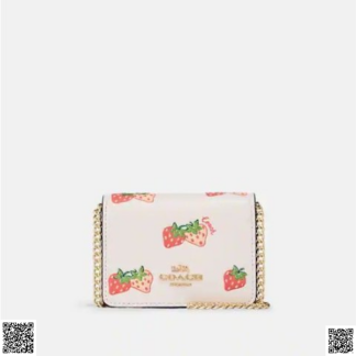 美國代購正品 草莓迷你鏈條包