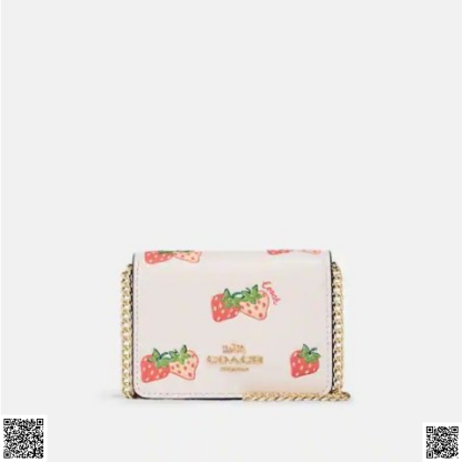 美國代購正品 草莓迷你鏈條包