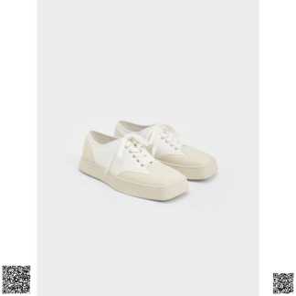 美國代購正品 Charles & Keith 拼色方頭運動鞋