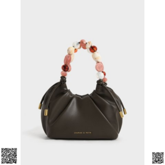 美國代購正品 Charles & Keith 月亮串珠手提袋